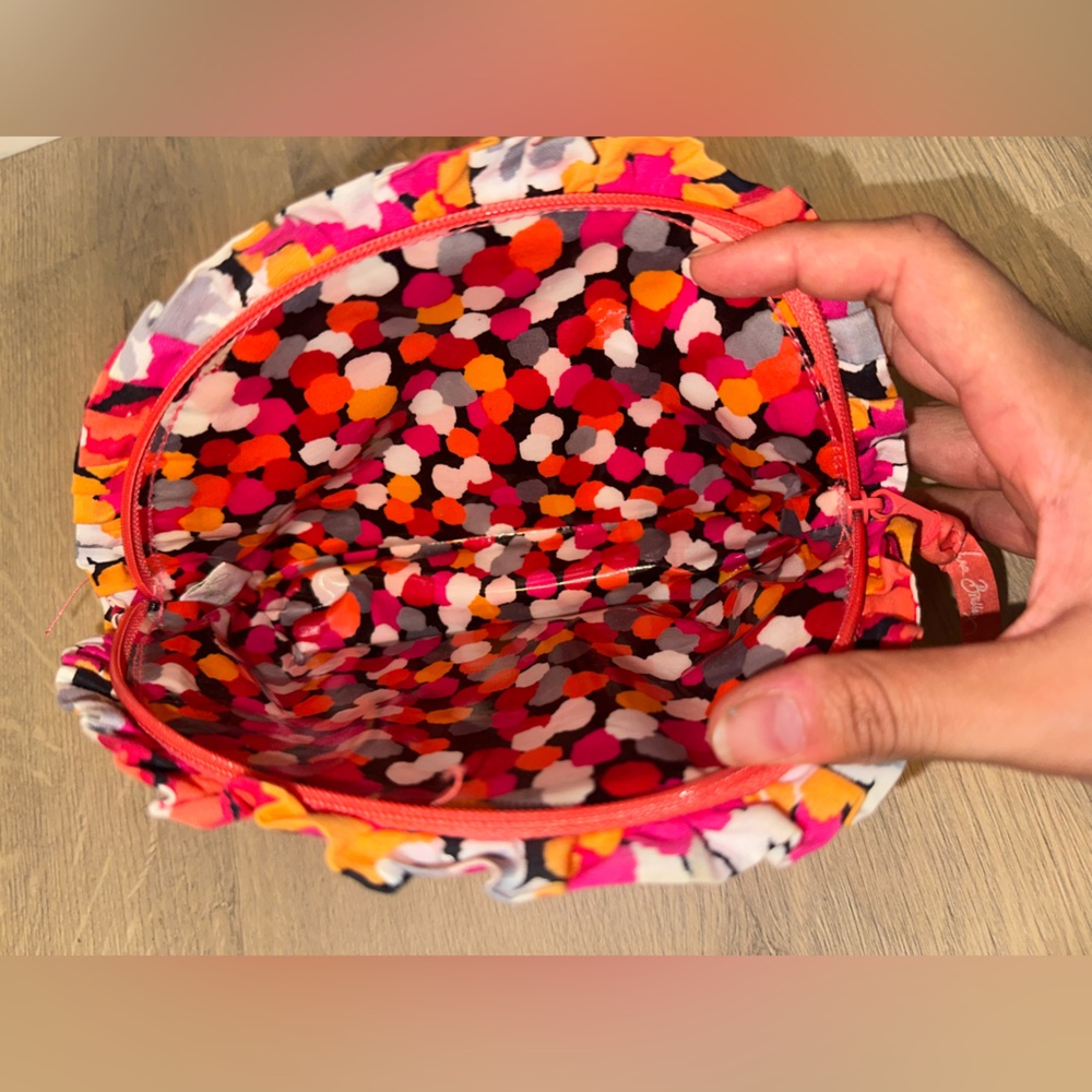 Vera Bradley Pink and Orange Cosmetic Bag
